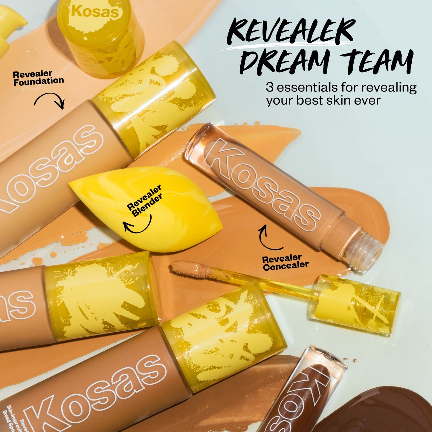 Kosas Revealer Liquid Foundation SPF 25 – Medium Buildable Coverage, Hydrating Natural Glow Finish, Light Medium Neutral 200