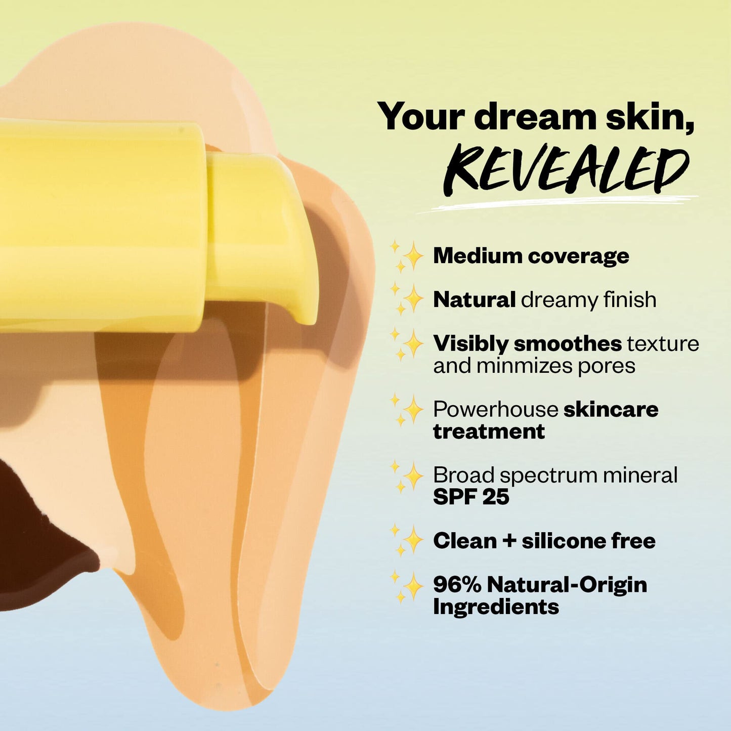 Kosas Revealer Liquid Foundation SPF 25 – Medium Buildable Coverage, Hydrating Natural Glow Finish, Light Cool 150